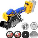 Mini Circular Saw Compatible With DeWalt 20V MAX Battery(NO Battery) 3" Brushless Cordless Cut Off Tool with 6 Blades,19000RPM,Removable Dust Cover for Metal/Wood/Plastic