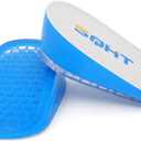 SQHT Height Increase Insole - Gel Heel Lift Inserts, Elevator Shoe Lifts Insoles for Men and Women (Large (1.4" Height)) Blue&Beige
