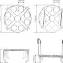 Stackable Egg Steamer Rack, BiaoGan Egg Cooking Rack with Heat Resistant Silicone Handles Compatible with Instant Pot Accessories 6,8 Quart, 18 Eggs Multipurpose Steamer Rack Trivet