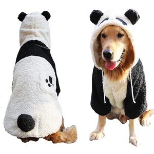 Halloween Large Dog Panda Costume Outfits Winter Warm Pet Jacket Coat Funny Clothes for Medium Large Dog Labrador Husky Beagle (28, Panda) (28(Bust:32.6inch|Fit:60-75b))