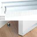 Hushee Brush Door Sweep for Exterior Interior, 48 Inches, White, 2 Pack