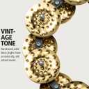 Hihat Tambourine Jingle Effect, Hammered Solid Brass  NOT MADE IN CHINA  Mountable on Any Pull Rod, 2-YEAR WARRANTY (Double Row)