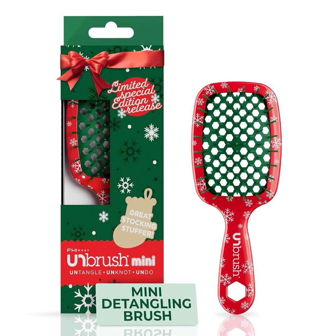 UNbrush Mini Holiday Hair Brush for Pain-Free Brushing On All Wet/Dry Hair Types