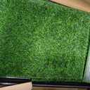 HQ4US 4LEGS Dog Grass Pad with Tray Small 23" x 16", Dog Puppy Litter Box with Odor Free Artificial Grass Pee Pads for Dogs Potty Tray with Hemmed Edge, Realistic for Indoor Balcony