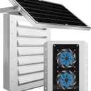 Shipping Container Solar Vent Kit,15W Solar Panel, Double Fans Design, Adjustable Angle, Suitable for Shipping Container Ventilation and Exhaust (1-Pack)
