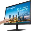 21.5 Inch Touchscreen Monitor FHD 1920x1080p IPS Screen, VESA Support, 10-Points Computer Touch Screen PC Display with Type-B HDMI VGA Port, 75Hz Desktop Touch Display, Black