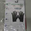 Cutters Gamer Padded Football Glove. All Purpose Players, Receivers, Lineman. Extra Grip. (Red)