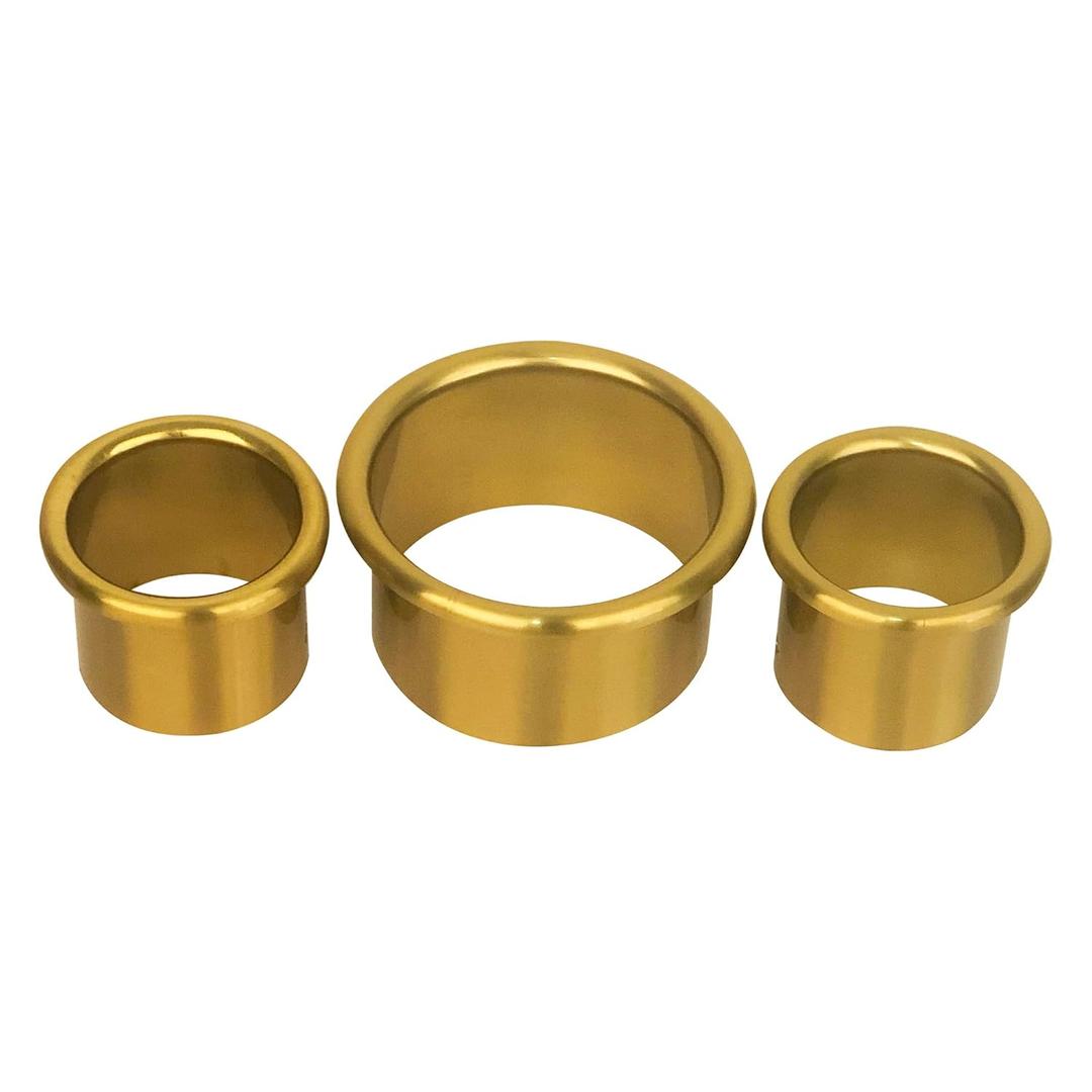 Hair Dryer Holder, Salon Hair Styling Station Organizer, 3pcs (Golden, Stainless Steel, Heat & Burn Resistant, Diameter: 3'' & 2'')