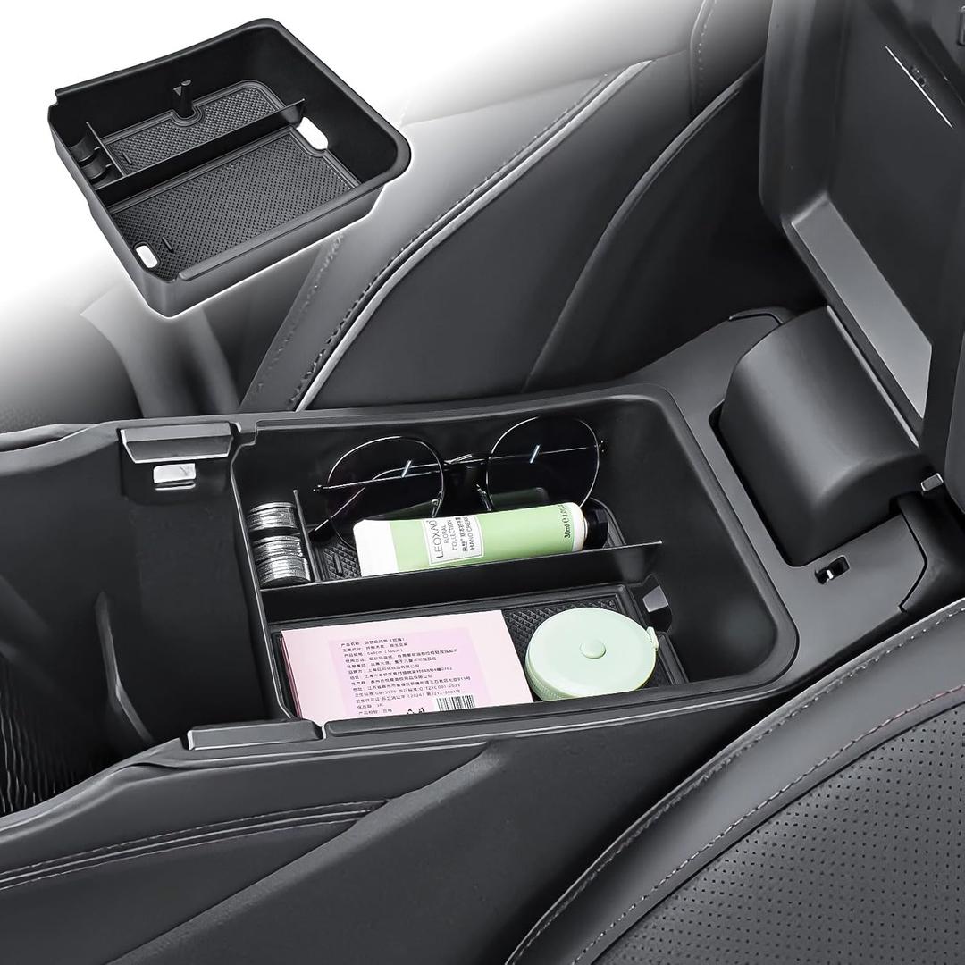 HGWEI Center Console Organizer Compatible with 2026 Jeep Cherokee Interior Accessories, Middle Armrest Storage Tray Insert Secondary Console Compartment (Not Fit Grand Cherokee)
