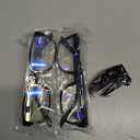 Gaoye +1.5 2-Pack of Reading Glasses - Blue-Light Filter, UV Protection - Readers with Rectangle Frames (Black)
