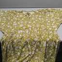 Casual Summer Dresses for Women Swing Floral Half Open Collar Boho Puff Sleeve Loose Midi Beach Dress XL