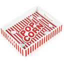 clothmile Movie Night Tray with Handles Wooden Snack Trays with Handles Reusable Snack Storage Box Movie Night Supplies for Countertop Theater Popcorn Bucket Bowl Box Container Family Room Decor