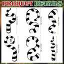 12pcs Halloween Christmas Tree Picks Large Black and White Octopus Cute Picks Ornaments for Indoor Decorations Table Desktop Tree Topper Home School Office