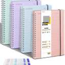 4 Pack Lined Spiral Notebook, 5.9 x 8.3 Inches Notebooks for Work, School and Journal with 110 GSM Thick Paper, Small Notebook with 80 Sheets/160 Pages, Notebooks College Ruled for Note Taking