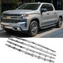 YOUNGERCAR Front Grille Overlay for Compatible With Chevy Silverado 1500 2019-2021 Chrome ABS Grille Cover Inserts