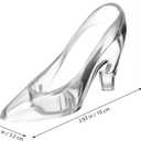 PRETYZOOM 12 Pcs Crystal Shoe Ornaments Clear High Heels Decorations Transparent Glass Slipper Figurines for Home Office Party Favors