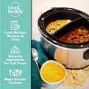 CrockPockets Reusable Silicone Slow Cooker Dividers 6Qt Divider Set (2-Pack), Non-Stick, Leak-Resistant, BPA-Free, Dishwasher Safe + Free Digital Cookbook!