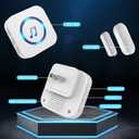 Door Chime, SanJie Wireless Door Sensor Chime When Door Opens, Door Entry Alarm Chime for Business/Home/Kids,500 FT Range,26 Chimes 5 Adjustable Volume, 2 Sensors + 1 Receivers