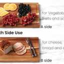 Fibogollo Acacia Wood Cutting Boards for Kitchen(Set of 3),Wooden Chopping Boards Set with Juice Groove,Serving Board with Holder,Butcher Block for Meat,Vegetables,Fruit
