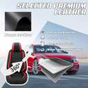 Car Seat Covers Fit for RAM 1500 2012-2026, Stylish Sport Seat Covers, Waterproof Wear-Resistant Premium Nappa Leather Car Seat Cover.(Full Set/Black Red)