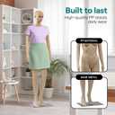 SereneLife 68.9-Inch Female Full Body Mannequin | Showcase Dresses, Tops & Outfits in Boutiques, Stores & Studios | Detachable PFA Design, 360° Rotating Head, Flexible Hands & Legs, Metal Base, Standard