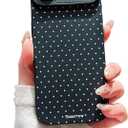 Compatible with iPhone 17 Air Case Cute Aesthetic Polka Dot Pattern Design for Girls Women, Soft Silicone Shockproof Protective Designed for iPhone 17 Air Case-Black