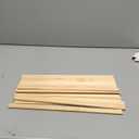 12 Pcs Wall Molding Trim, Split Wood Slats Mouldings Unfinished Fluted Wooden Panel Wood Trim Molding Decorative for DIY Door, Wall, Table, Cabinet (15.80.90.3 Inch)