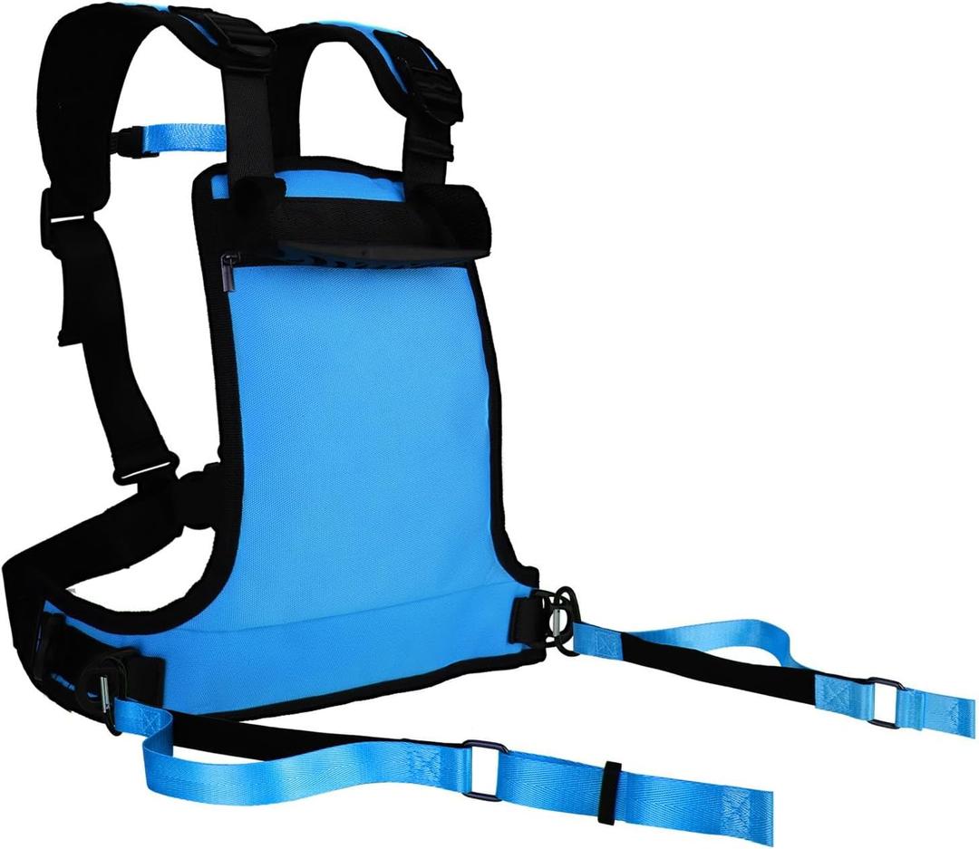 AIEX Ski and Snowboard Harness for Kids, Kids Climbing Harness Ski Harness Vest & Leash for Boys and Girls Toddler Snowboard Beginners (Blue)