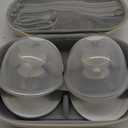 Momcozy Breast Pump, Double-Sealed Flange for Comfort - 24mm, 2 Pack Ash Gray