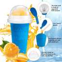 Slushy cup Slushie Maker Cup,Frozen Magic Slushy Cup - Create Delicious Slushies Anywhere with This Fun and Cool Slushie Maker Cup! (RedBlue, Large)