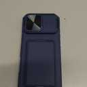 SSLOTSCASE for iPhone 17 Pro Max Case with 2X Privacy Screen Protector, Card Holder & Kickstand & Slide Camera Cover & Camera Stand, Multi-Functional Wallet Phone Cover for iPhone 17 Pro Max, Blue