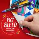 Sharpie Creative Markers, Water-Based Acrylic, Brush Tip, Assorted Colors, 12 Count Arts & Crafts, Kids Activity, School Classroom; Works on Paper, Metal, Wood, Ceramic, Glass, Rock, Canvas