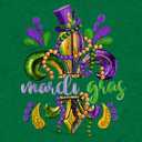 Women's Mardi Gras Shirt Nola Carnival Party T-Shirt Fat Tuesday Tee Tops (XXL)