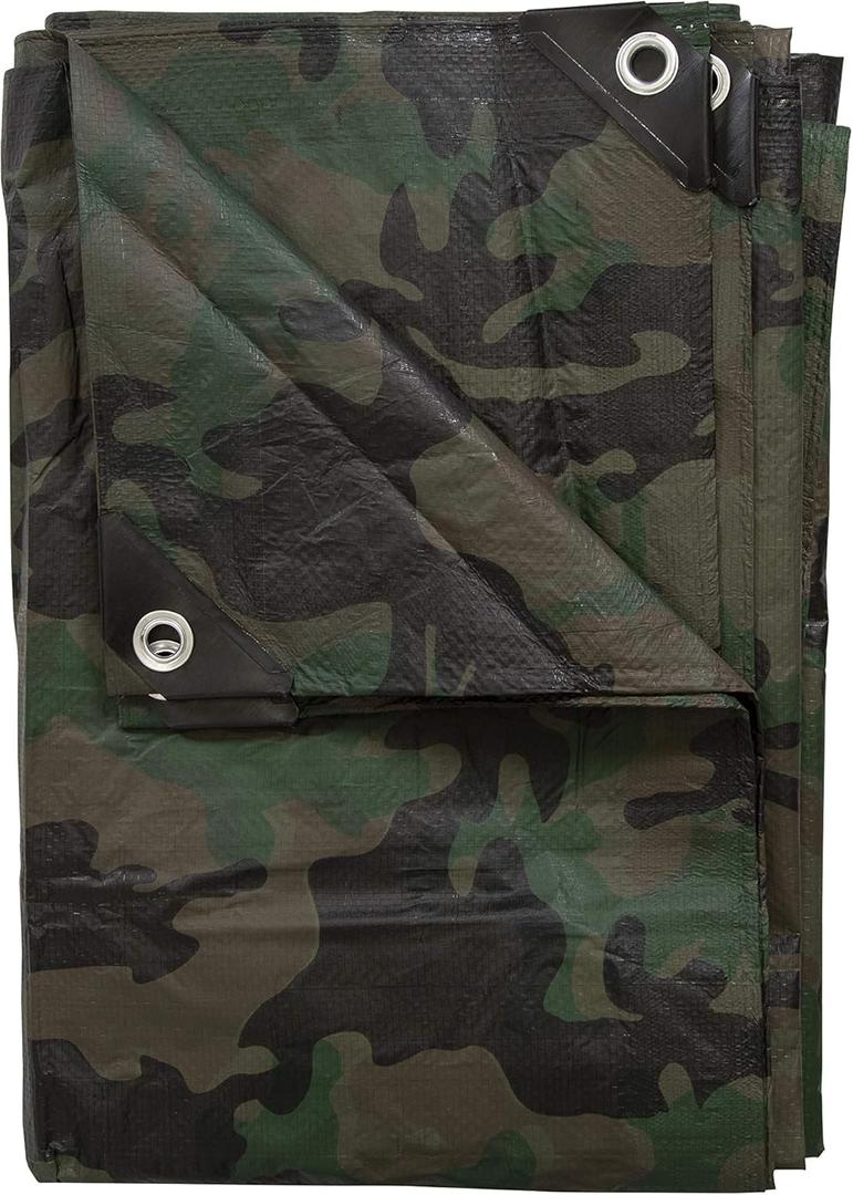 Stansport Rip Stop Tarp 6' x 8' - Green Camo