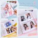 Antner A5 Kpop Photocard Binder 6-Ring Card Collector Album with 40 Pack Card Sleeves, PU Leather Photocard Holder Book with Multi-Size Photo Protectors for Organizing Trading Cards, Airy Blue