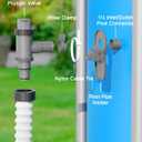 POOLHOUR Plunger Valve with Pipe Holder & Pool Hose Adapter, Above Ground Pool Pump Replacement Parts Compatible with I*tex/Col*m*n Pool, 1 Pack