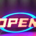 25''x13'' Open Sign for Business Remote and Timer Controled Open Signs High Visibility and Dimmable Business Sign Window Led Signs for Shop, Bar, Restaurant  Green and Blue