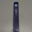 WhoseID Dog Collar with Waterproof AirTag Holder & Anti-Lost QR Code, Cute Bling Warpping Adjustable Width for Small Medium Large Pet (Blue, L)