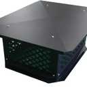 Chimney Cap 17" x 17", Chimney Cover, Bottom Installation Method Adjustable to Fit Outside Existing Clay Flue Tile Dimensions, Black