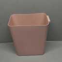 Plastic Garbage Container Bin, Small Bin with Handles for Home Office, Living Room, Study Room, Kitchen, Bathroom (1 Pack Pink)