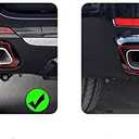 Black Stainless Steel Tail Throat Vent Decorative Car Accessories for BMW X5 F15 X6 F16 2014-2019 (NOT Applicable for M Sports Version)