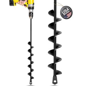 Sproot Garden Auger Drill Bit for Planting 1.6x16.5 Inch - Umbrellas and Fences Auger Post Hole Digger for Gardening and Spiral Bulb Planter Tool – 3/8 Inch Hex Drive Compatible