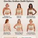 SHAPERMINT Strapless Bra, Wireless Non-Slip Bandeau, Convertible Straps, Molded Strapless Bras for Women S to Large Breasts (L)