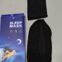 Mavogel Cotton Sleep Eye Mask - Updated Design Light Blocking with Adjustable Nose Bridge, Soft and Comfortable Night Eye Mask for Men Women, Eye Blinder for Shift Work, Includes Travel Pouch, Black