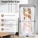 Portable Clothes Dryer Tent, Easy Installation Foldable Compact Electric Dryer Machine, 1200W Quiet Fast Drying with Adjustable Timer, Large Capacity for Apartment, RV, Travel (Gray)