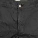 Women's High Waist Denim Shorts Straight Leg Roll Up Hem Button Jean Short Denim Stretchy Skinny Shorts (Large, Black)