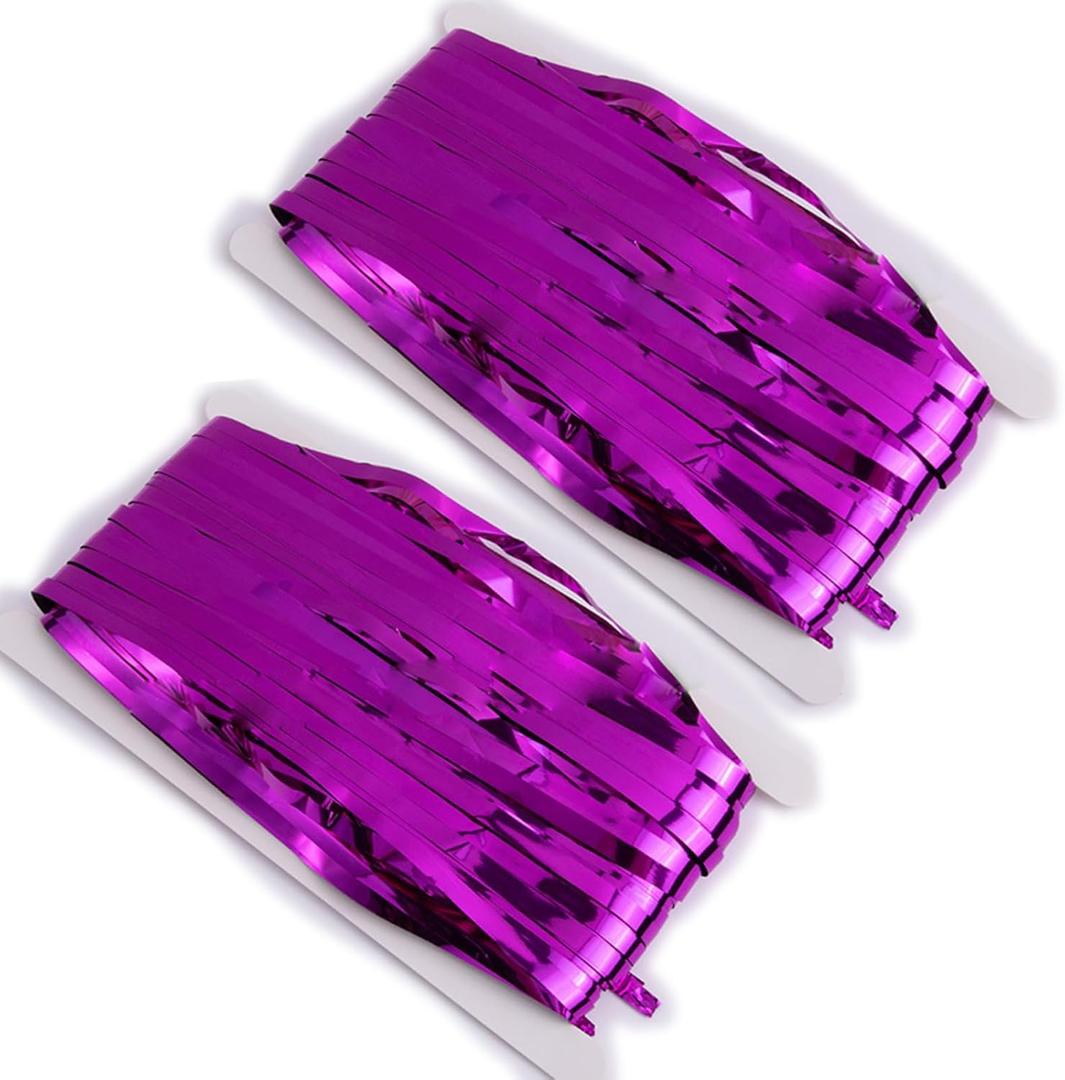 Shiny Decorative Rain Curtain Premium Pet Aluminum Film Durable Non-Tear Bright Colors Ideal for Birthday Party Decoration Wedding Celebration Festive Atmosphere Wall Decoration Supplies