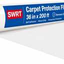 SWRT Carpet Protection Film - Self Adhesive Plastic Protector 36" x 200'