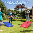 NZQXJXZ 3x2 ft Cornhole Board Set with 8 Bean Bags and Carrying Bag, Outdoor Toss Game Set for Kids and Adults, Portable Corn Hole Sets for Beach Lawn Backyard (Red and Blue)