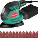 HYCHIKA Detail Sander, 14,000 OPM Compact Electric Sander Tool with 12 Pcs Sandpapers,Efficiency Dust Collection System,Suitable for Tight Spaces Sanding,Polishing,Removing Paint in Home Decoration